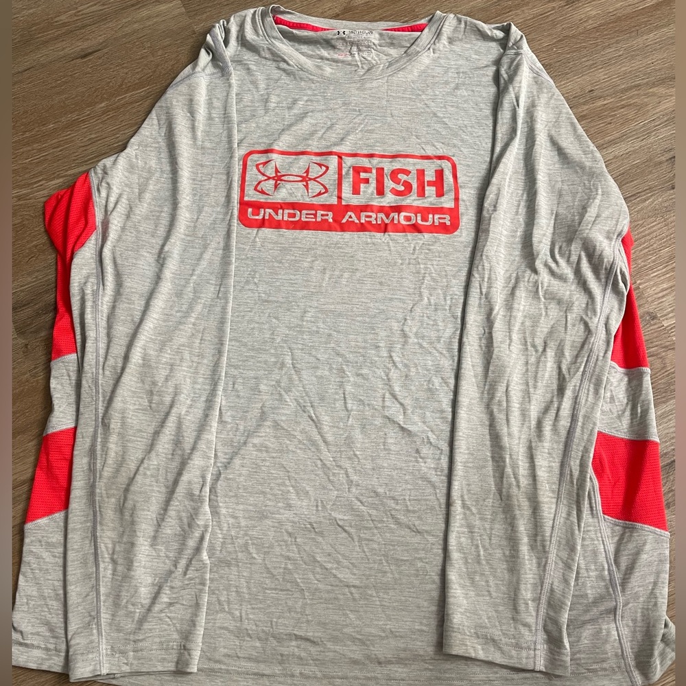 Men’s Under Armour Fish Long Sleeve Dryfit Shirt Size 3XL